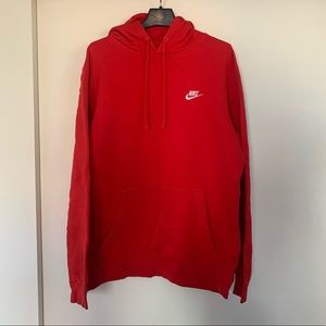 Nike Sportswear Fleece Red Hoodie Men’s L